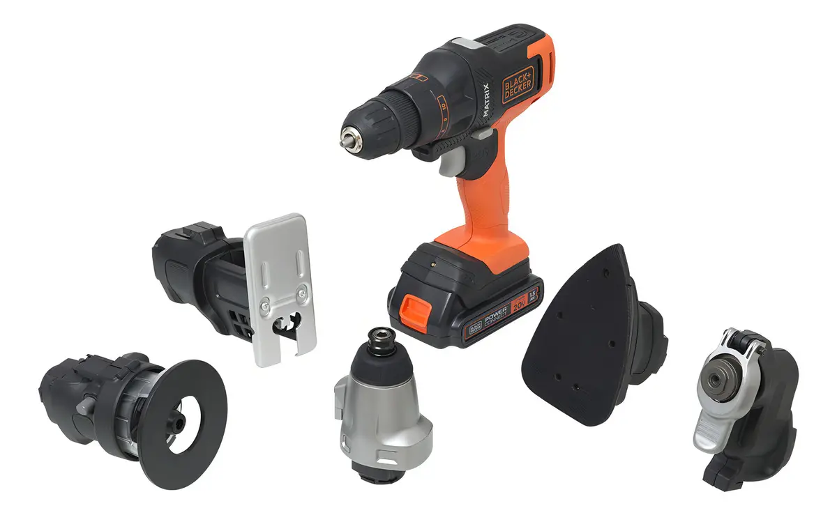 Set De Herramientas Black + Decker 6 En 1 Matrix 20v Litio Color Anaranjado - Imagen 2
