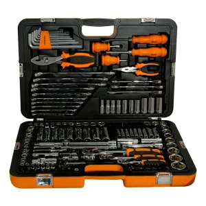 Juego Herramientas Lusqtoff 150pzs Racing Caja Set Tubos Color Naranja