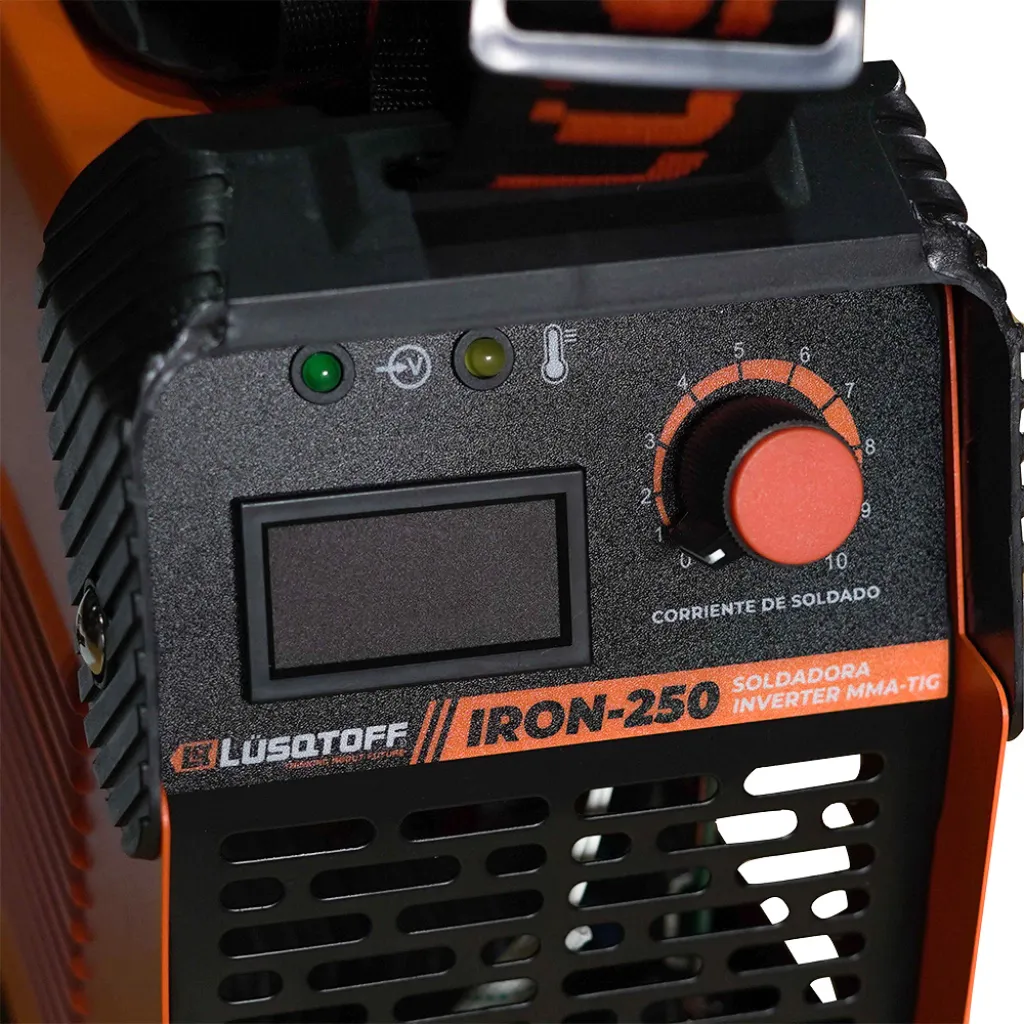 Soldadora inverter Lüsqtoff Inverter MEGAIRON-250 color naranja/negro - Imagen 5