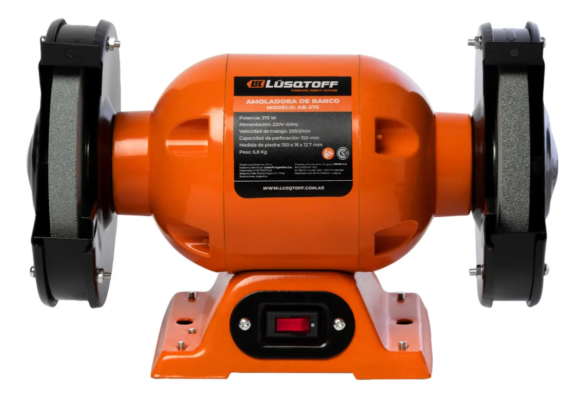 Amoladora De Banco 375 W Lusqtoff Color Naranja Frecuencia 50 Hz - Imagen 7
