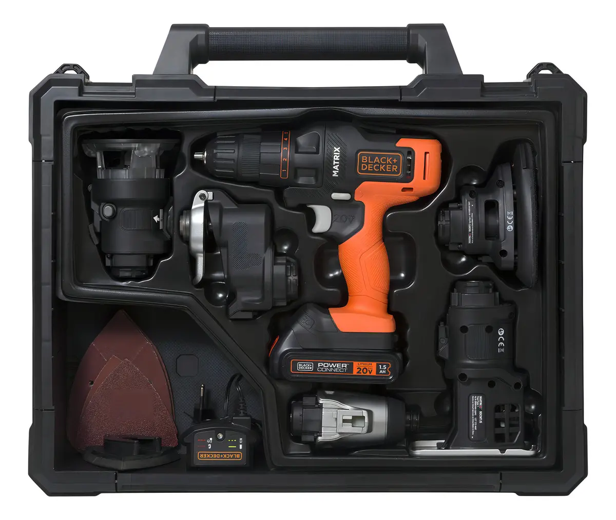 Set De Herramientas Black + Decker 6 En 1 Matrix 20v Litio Color Anaranjado - Imagen 3