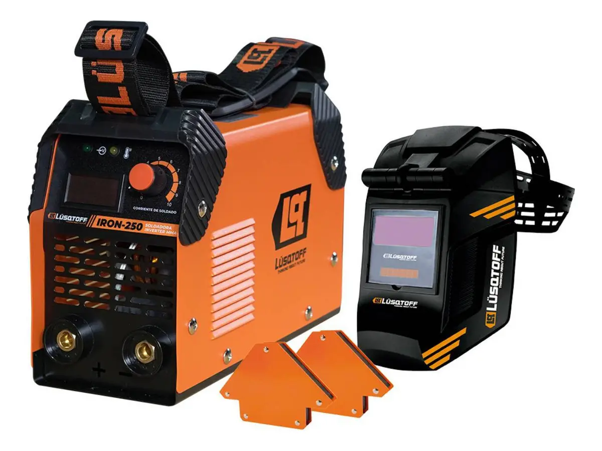 Soldadora inverter Lüsqtoff Inverter MEGAIRON-250 color naranja/negro - Imagen 3