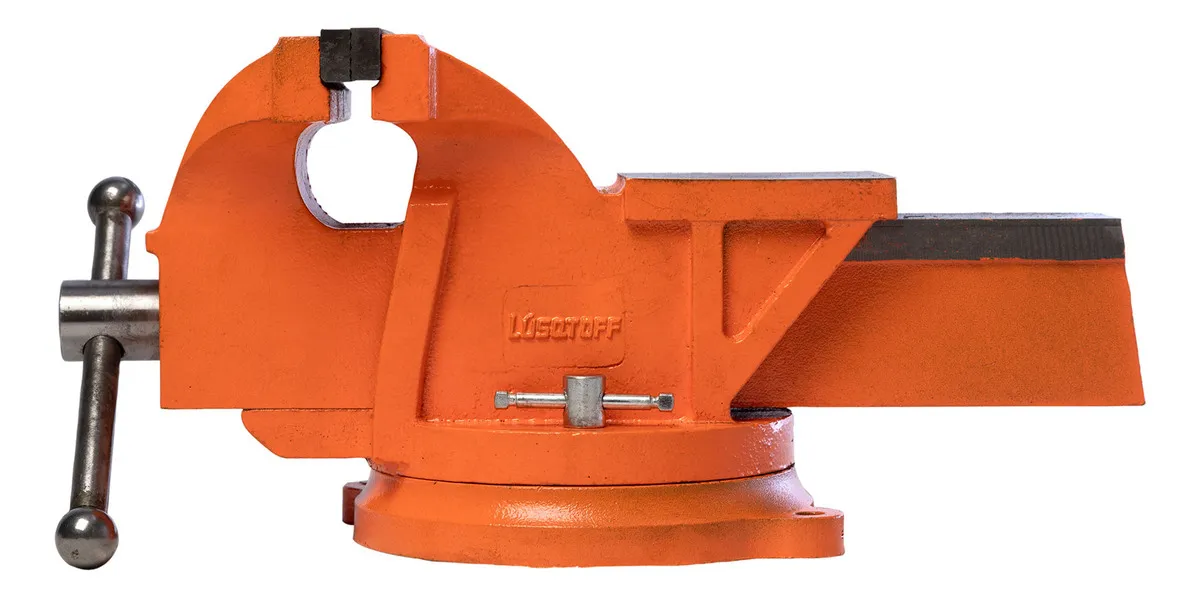 Morsa De Banco Base Giratoria 6 Y Yunque Lüsqtoff Lmo6 Naranja - Imagen 3