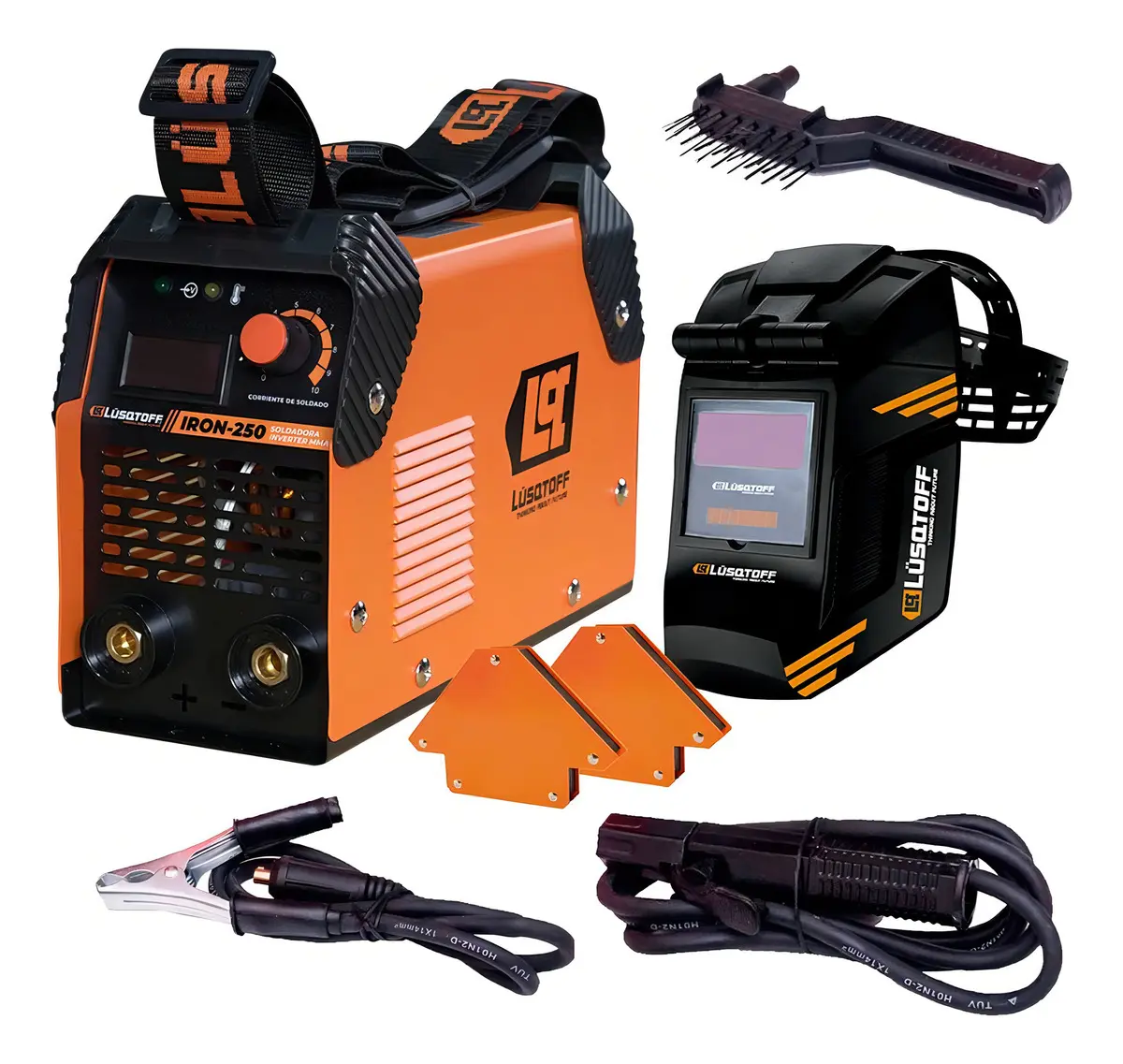 Soldadora inverter Lüsqtoff Inverter MEGAIRON-250 color naranja/negro - Imagen 4