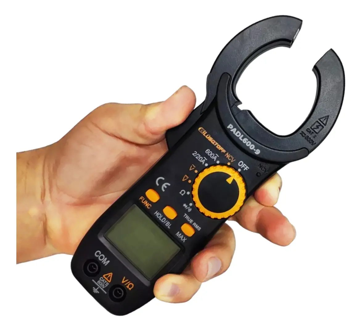Pinza Amperimétrica Digital 600v Capacimetro Lusqtoff Black - Imagen 7