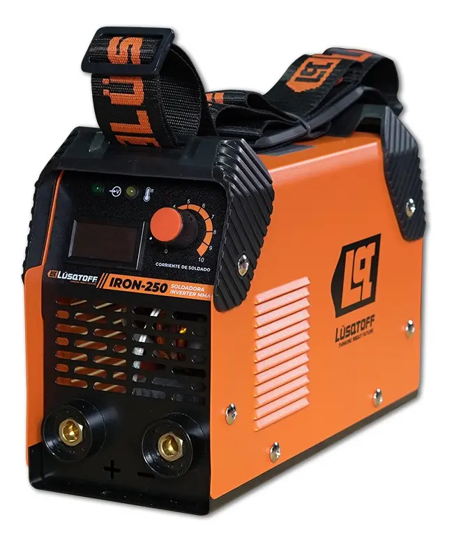 Soldadora inverter Lüsqtoff Inverter MEGAIRON-250 color naranja/negro