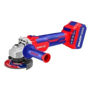 Amoladora Angular Inalámbrica Emtop Disco 115mm 2 Baterías