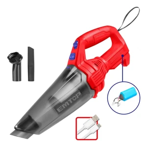 Aspiradora Inalambrica Recargable Usb-c Emtop Elvc2026 Color Roja